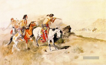 Angriff auf muleteers 1895 Charles Marion Russell Ölgemälde